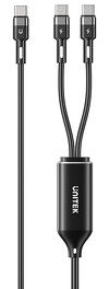 Miniatura zdjęcia: Przewód ładujący USB Typ-C do 2x USB Typ-C Unitek 2w1 PD 100W silikonowy 1,8 m