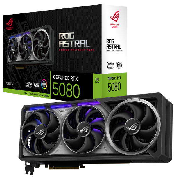 Zdjęcie produktu: ASUS GeForce RTX 5080 ROG Astral OC 16GB GDDR7 DLSS 4 (ROG-ASTRAL-RTX5080-O16G-GAMING)