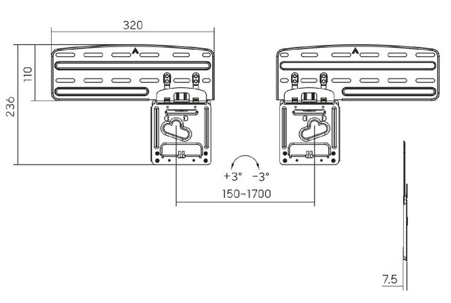 Zdjęcie produktu: Uchwyt do telewizora Maclean 43