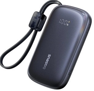 Miniatura produktu: Powerbank Baseus EnerFill FC21 QPow3 Ultra 10000mAh 22.5W z wyświetlaczem cyfrowym i odłączanym kablem - czarny