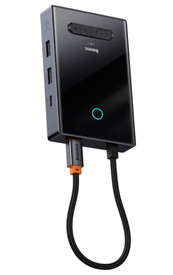 Zdjęcie produktu: Hub USB-C 8w1 Baseus PioneerJoy HDMI 4K@60Hz + HDMI 4K@30Hz