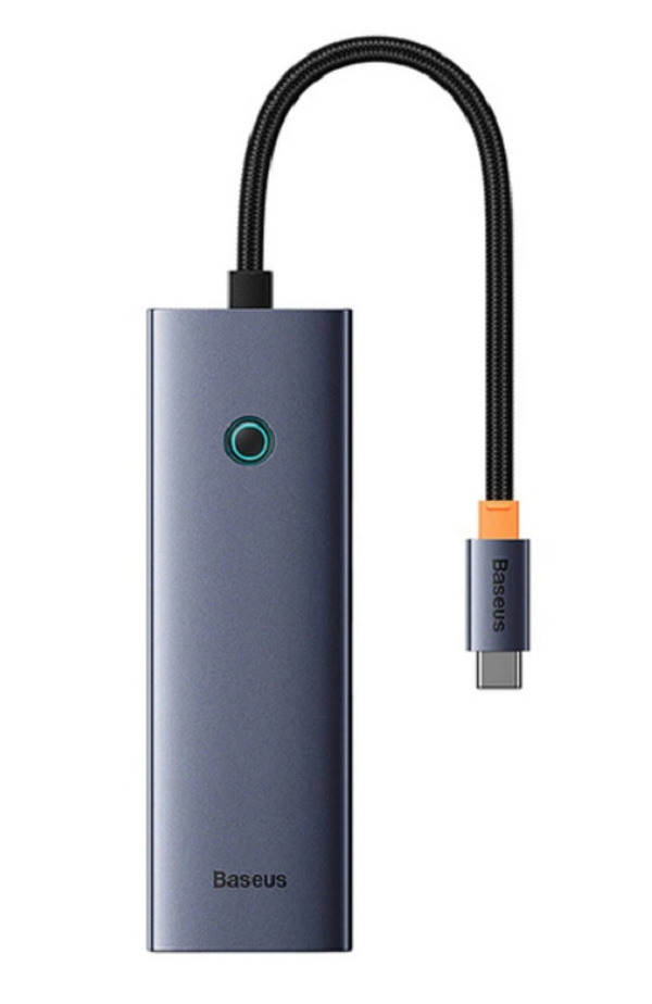 Zdjęcie produktu: Hub USB-C 4w1 Baseus UltraJoy 3 x USB-A 3.0 + RJ45 - szary Zdjęcie produktu: Hub USB-C 4w1 Baseus UltraJoy 3 x USB-A 3.0 + RJ45 - szary