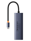 Miniatura zdjęcia: Hub USB-C 4w1 Baseus UltraJoy 3 x USB-A 3.0 + RJ45 - szary Miniatura zdjęcia: Hub USB-C 4w1 Baseus UltraJoy 3 x USB-A 3.0 + RJ45 - szary