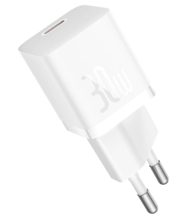 Ładowarka sieciowa Baseus Miniładowarka GaN5 30W USB-C - biała