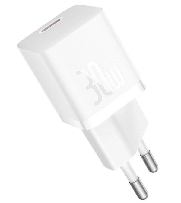 Zdjęcie produktu: Ładowarka sieciowa Baseus Miniładowarka GaN5 30W USB-C - biała