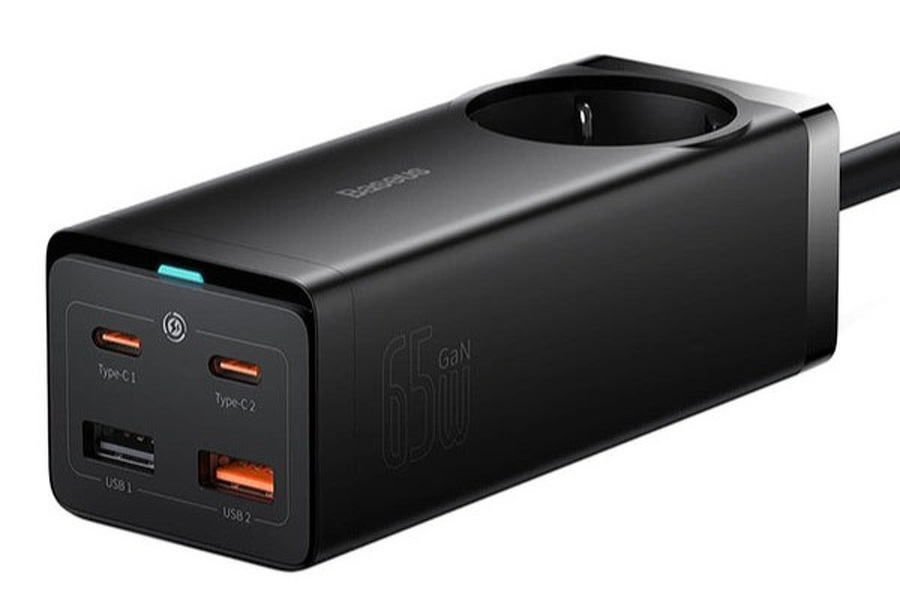 Zdjęcie produktu: Stacja ładująca Baseus GaN3 Pro 65W EU, 2x USB-C, 2x USB-A