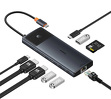 Miniatura zdjęcia: Hub 10w1 Baseus Metal Gleam II USB-C - HDMI USB-A USB-C RJ45 SD/TF - szary