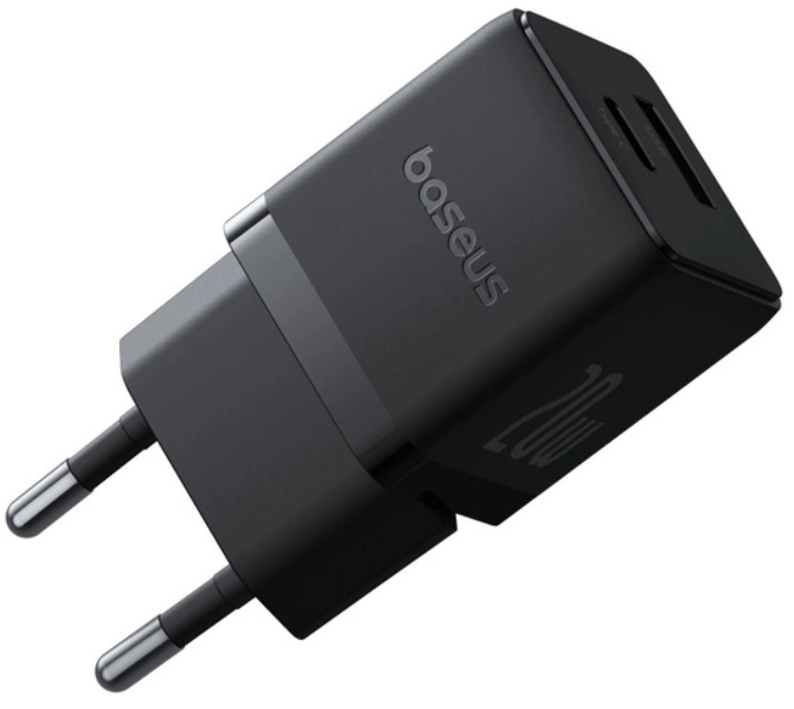 Ładowarka sieciowa Baseus Palm 20W USB-C USB-A - czarna Ładowarka sieciowa Baseus Palm 20W USB-C USB-A - czarna