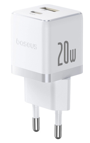 Miniatura produktu: Ładowarka sieciowa Baseus Palm 20W USB-C USB-A - biała