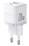 Miniatura zdjęcia: Ładowarka sieciowa Baseus Palm 20W USB-C USB-A - biała