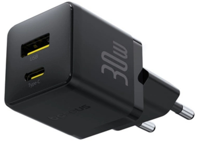 Zdjęcie produktu: Ładowarka sieciowa Baseus Palm 30W USB-C USB-A - czarna