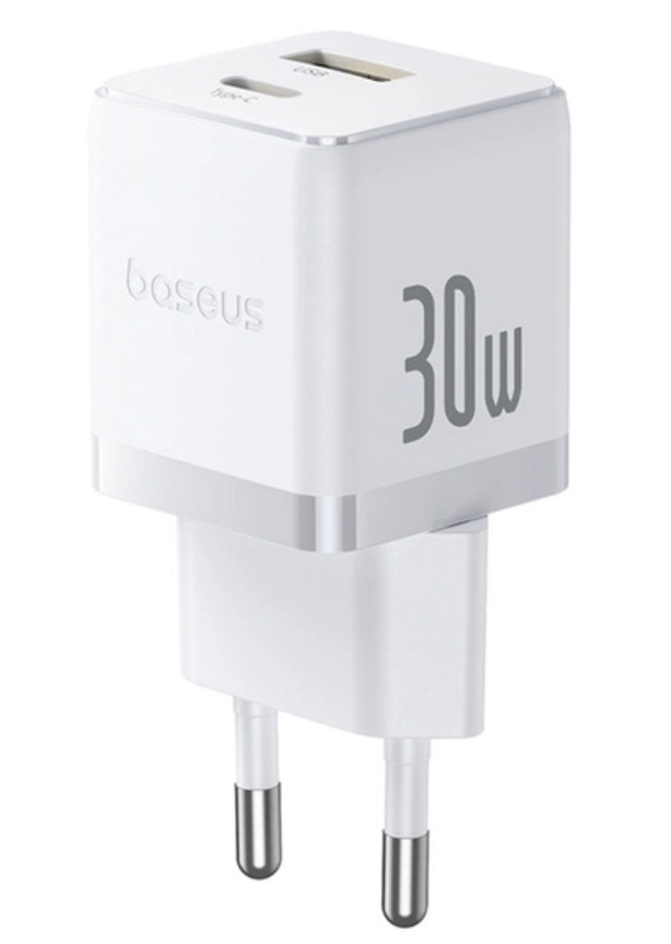 Ładowarka sieciowa Baseus Palm 30W USB-C USB-A - biała