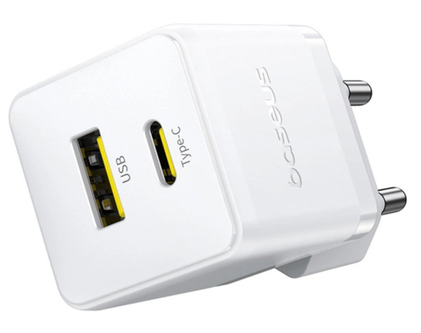 Ładowarka sieciowa Baseus Palm 30W USB-C USB-A - biała