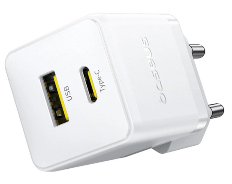 Zdjęcie produktu: Ładowarka sieciowa Baseus Palm 30W USB-C USB-A - biała