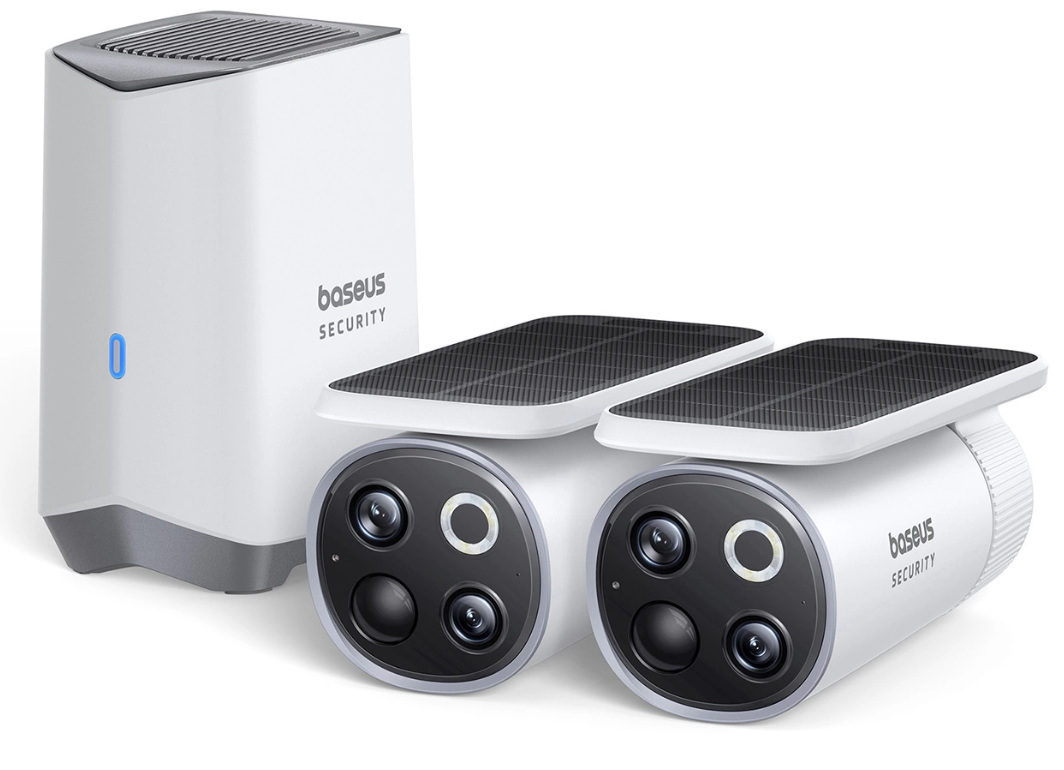 Zewnętrzny zestaw monitoringu Baseus Security S1 Pro Dual 3K (2 kamery) ' biały
