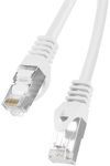 Kabel Lanberg RJ45 Patch cord Kat.6 UTP 0.25m Biały Fluke Passed 10-Pack