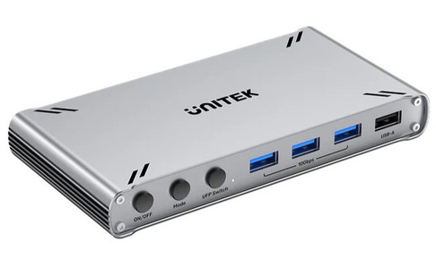 Miniatura produktu: Przełącznik KVM Unitek USB-C 10Gbps z HDMI i transferem plików między systemami