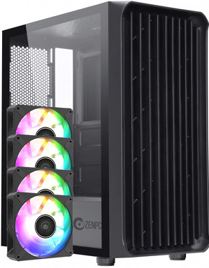 Miniatura produktu: Obudowa do komputera ZENPC Z3 Air Black 4x Fander P12 PWM PST ARGB