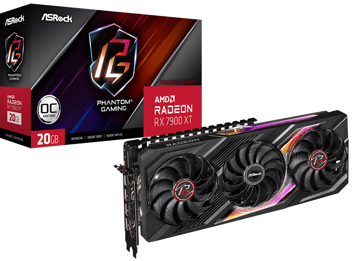ASRock Radeon RX 7900 XT Phantom 20GB PCI-E GDDR6 (RX7900XT PG 20GO) egzemplarz ze zwrotu