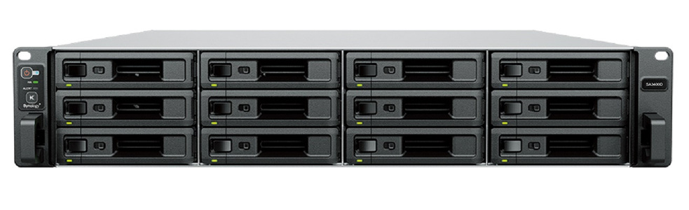 Miniatura produktu: Serwer plików Synology SA3400D 2U 12-bay, Intel Xeon D-1541 8-core 2.1GHz; 8 GB DDR4 ECC UDIMM, 1x10GbE, 2xGbE