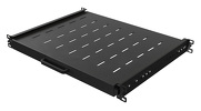 Półka wysuwana do szaf rack 19" 350mm czarna Lanberg (1U/445X350mm udźwig do 35kg, montaż 4 punktowy)