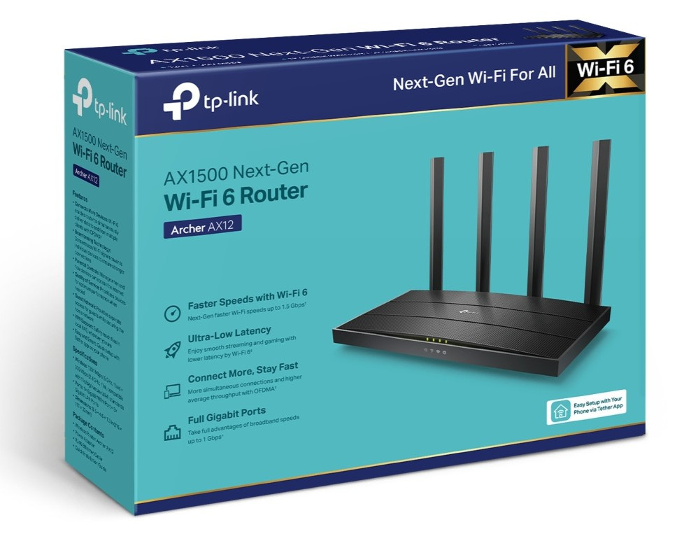 TP-Link Archer AX12 AX1500 Wireless Dual Band Router