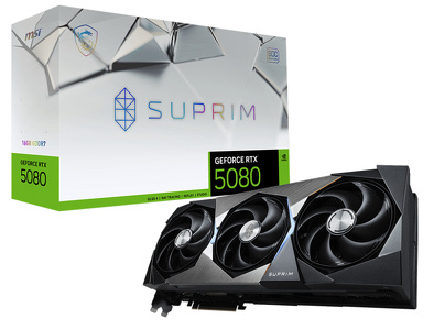 Miniatura produktu: MSI GeForce RTX 5080 SUPRIM SOC 16GB GDDR7 DLSS 4