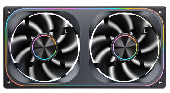 Miniatura produktu: Wentylatory Jonsbo ZA-240 Black Reverse Blade PWM ARGB (2x120mm - 240mm)