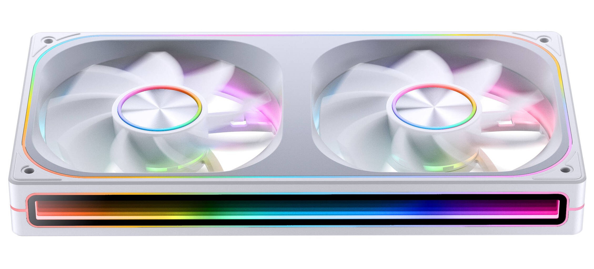 Wentylatory Jonsbo ZA-240 Reverse Blade PWM ARGB biały (2x120mm - 240mm)