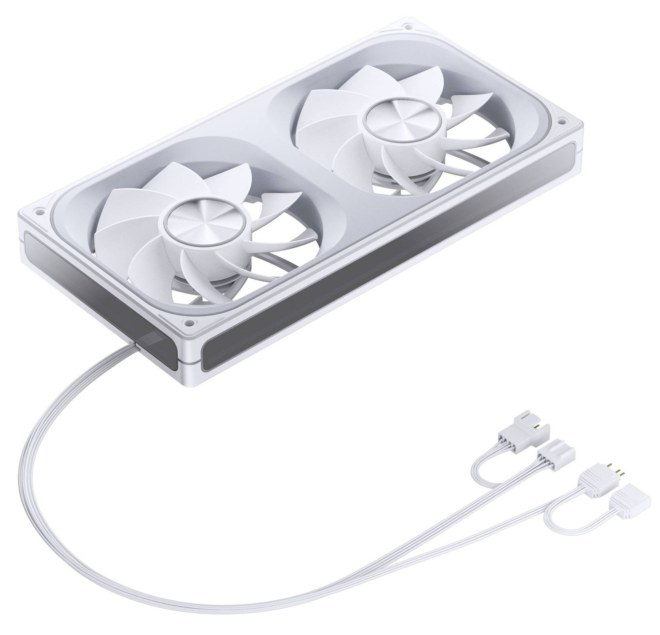 Wentylatory Jonsbo ZA-240 Reverse Blade PWM ARGB biały (2x120mm - 240mm)