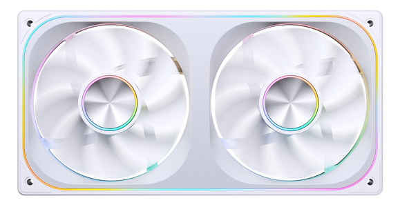 Miniatura produktu: Wentylatory Jonsbo ZA-240 White Reverse Blade PWM ARGB (2x120mm - 240mm)
