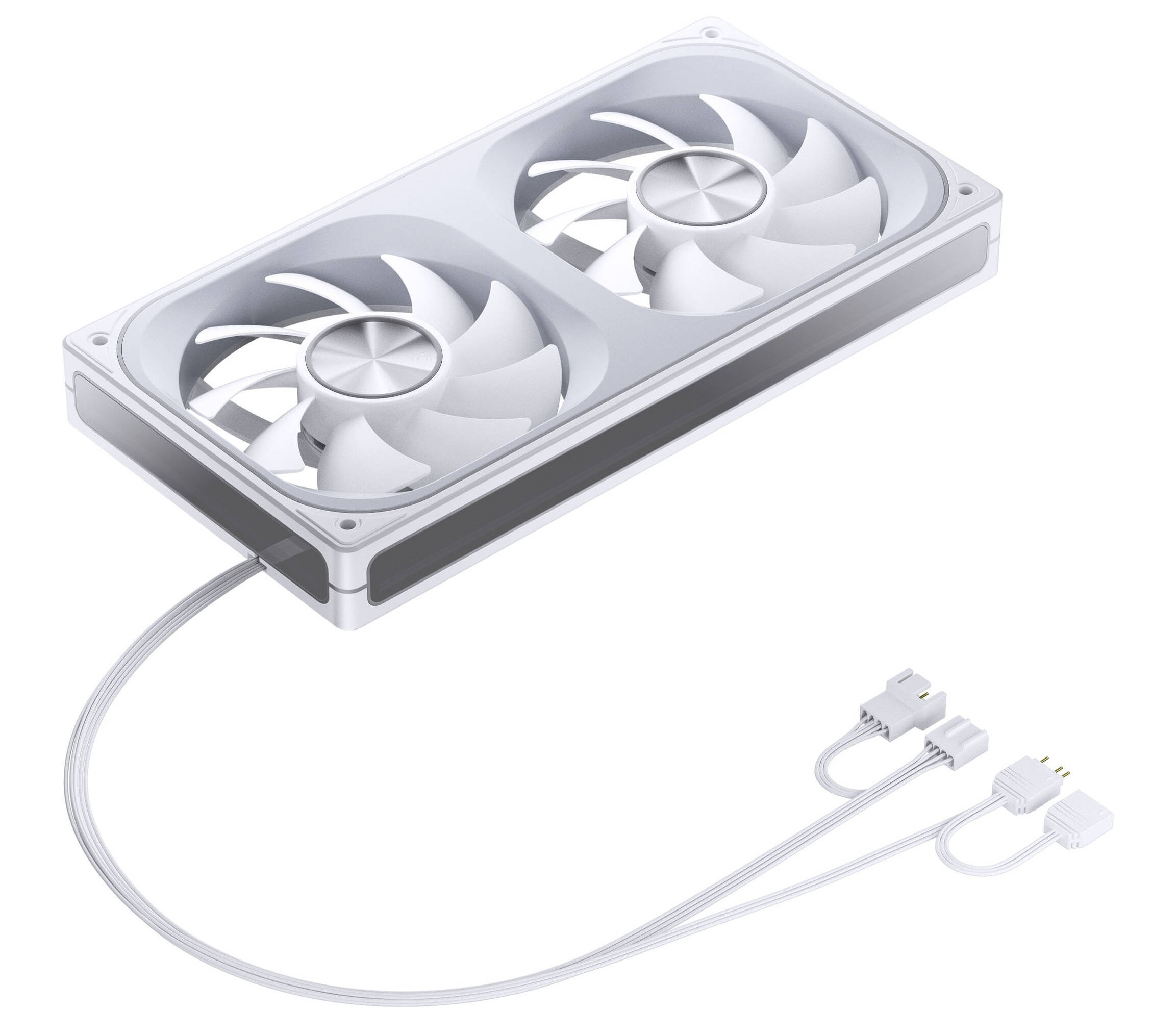 Wentylatory Jonsbo ZA-240 PWM ARGB biały (2x120mm - 240mm)