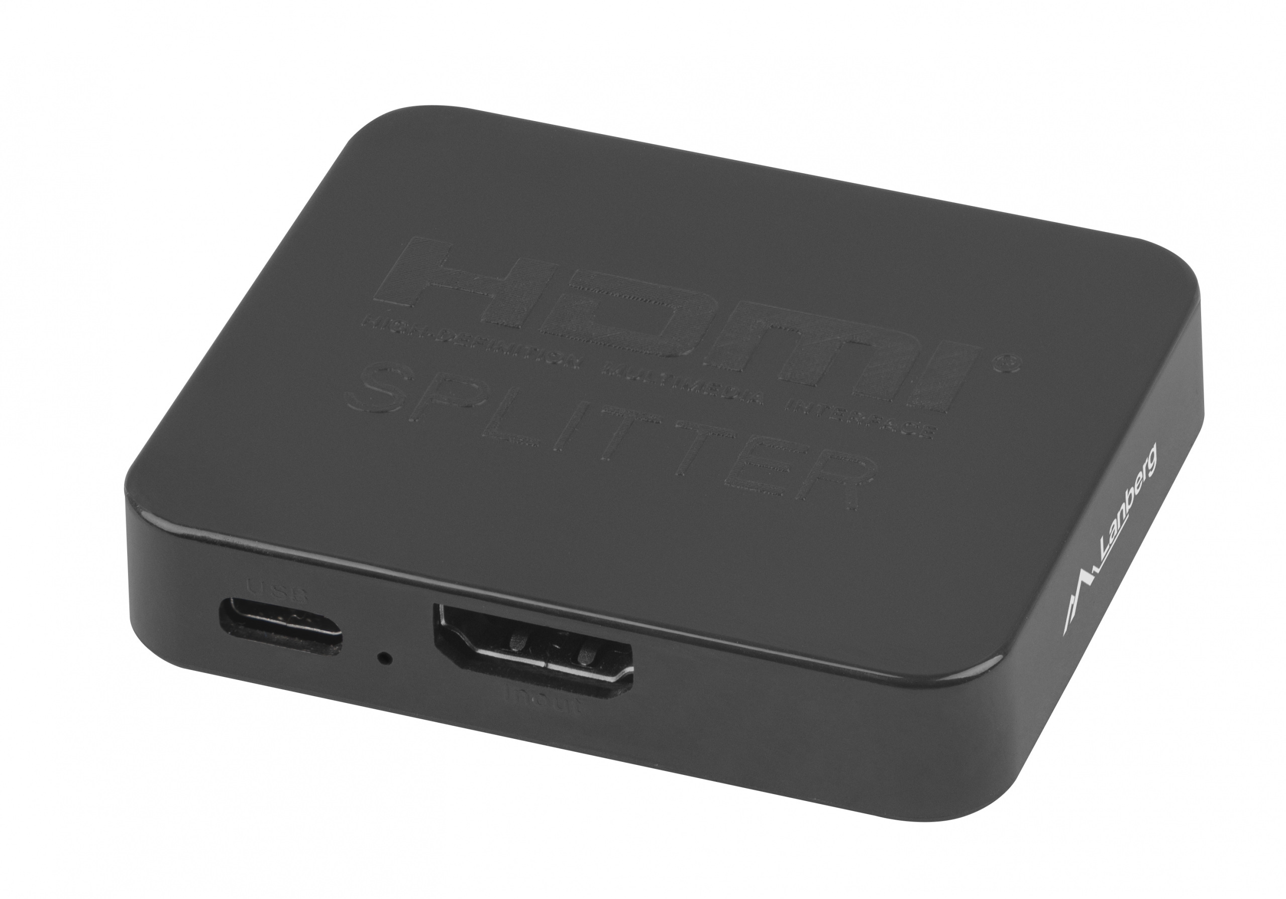 Splitter Video Lanberg HDMI->2X HDMI 4K + port USB-C czarny