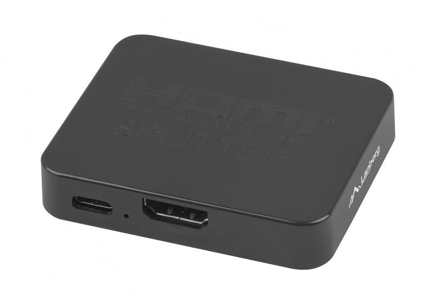 Zdjęcie produktu: Splitter Video Lanberg HDMI->2X HDMI 4K + port USB-C czarny