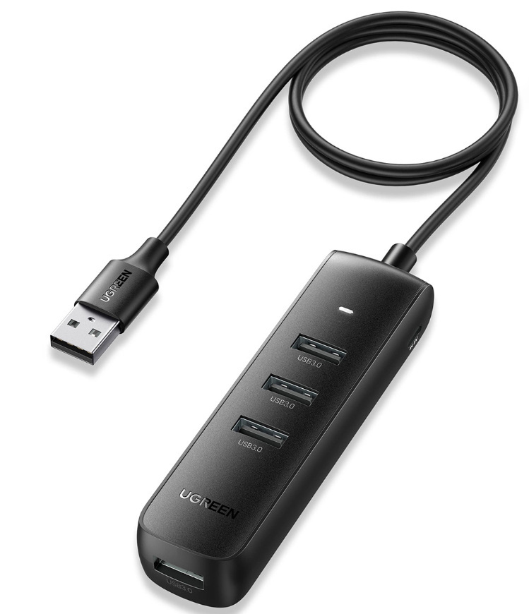 HUB USB Typ A - 4x USB 3.2 Gen 1 czarny Ugreen (CM416 80657)