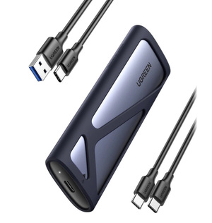 Miniatura produktu: Obudowa zewnętrzna na dysk SSD M.2 (NVMe/SATA) Ugreen CM400 z portem USB-C 3.2 - szara (90264)