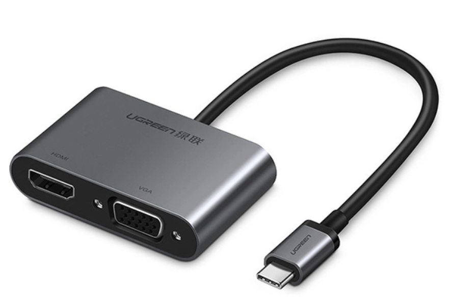 Zdjęcie produktu: Adapter USB-C - HDMI / VGA / USB-A 3.0 / USB-C PD Ugreen CM162 50505 - szary