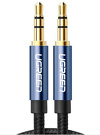 Miniatura zdjęcia: Kabel mini jack 3,5mm oplot UGREEN AV112, AUX, 5m - niebieski (10689)