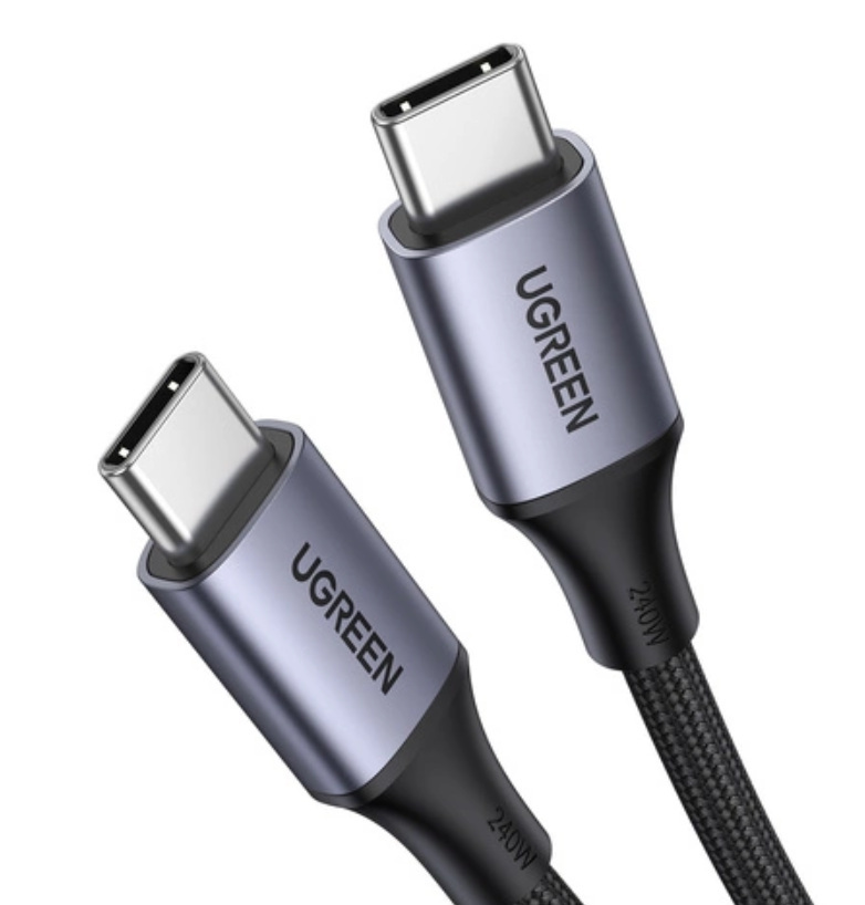 Kabel przewód USB Typ-C do Typ-C 100cm Ugreen US535 240W 5A - 1m szary