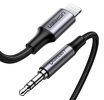 Kabel przewód audio AUX MFI Lightning - 3,5 mm mini jack Ugreen  - 1m szary (70509)
