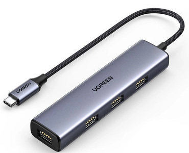 Miniatura produktu: HUB USB Typ C - 4x USB 3.2 Gen 1 Ugreen srebrny (CM473 20841)