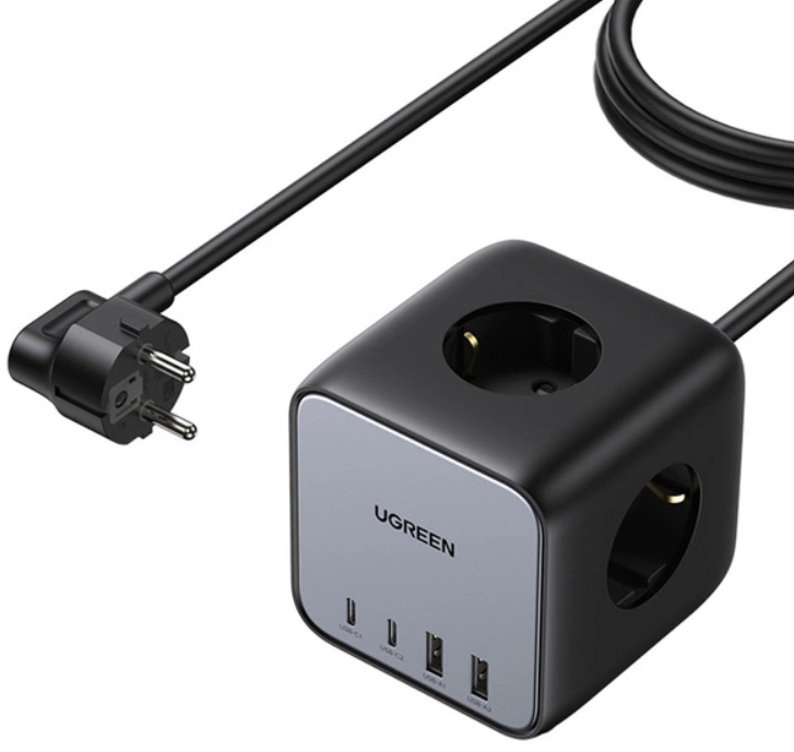 Ładowarka sieciowa Ugreen 1.8m 65W USB /USb-C + 3x AC CD268