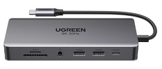 HUB Ugreen CM681 15978 13w1 USB-C - 2x USB-A 3.2 / 2x USB-A 3.0 / USB-C 3.2 / 2x HDMI / RJ45 / SD i TF / AUX / USB-C PD