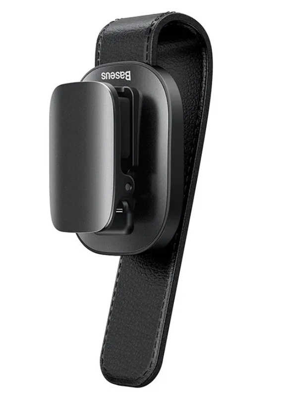 Samochodowy uchwyt do okularów na klips Baseus Platinum - srebrny (ACYJN-B0S)