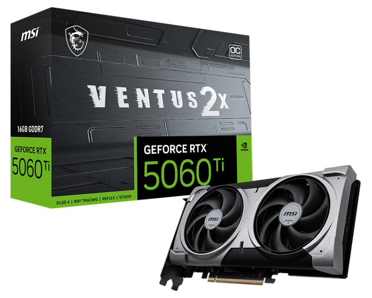 Zdjęcie produktu: MSI GeForce RTX 5060 Ti VENTUS 2X OC PLUS 16GB GDDR7 DLSS 4 Zdjęcie produktu: MSI GeForce RTX 5060 Ti VENTUS 2X OC PLUS 16GB GDDR7 DLSS 4