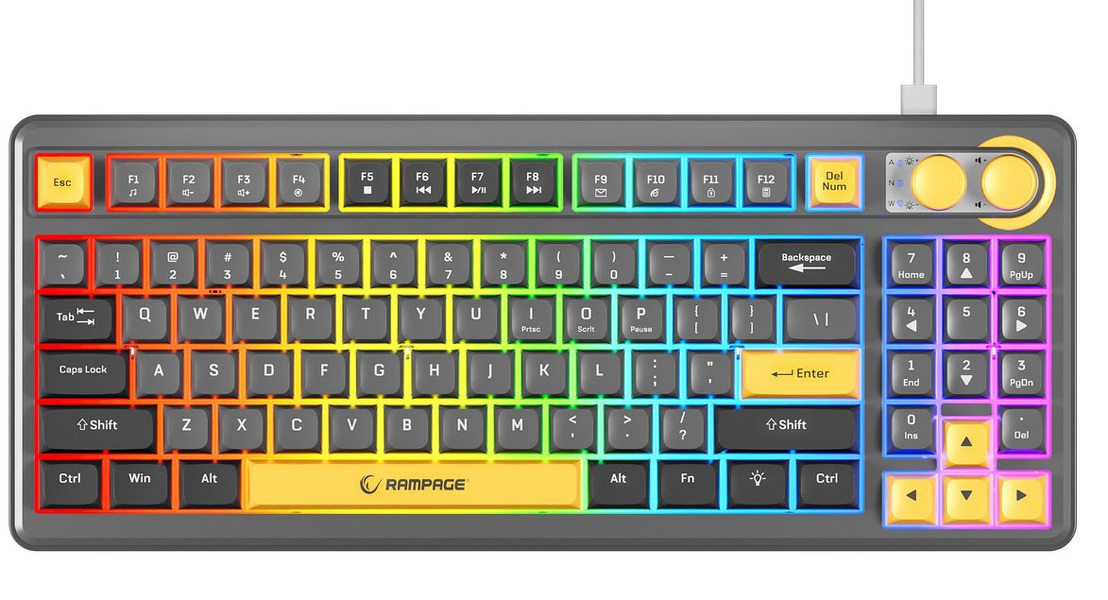 Zdjęcie produktu: Klawiatura membranowa Rampage CYCLONE Zdjęcie produktu: Klawiatura membranowa Rampage CYCLONE