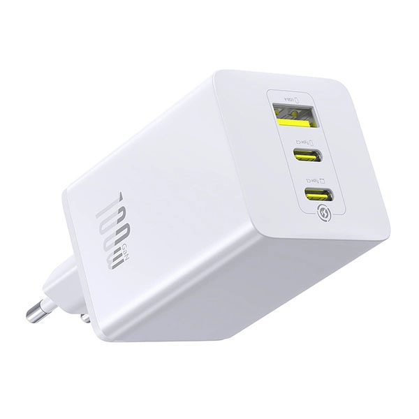 Ładowarka sieciowa Baseus EnerFill FE11 2 x USB-C / USB-A 100W - biała Ładowarka sieciowa Baseus EnerFill FE11 2 x USB-C / USB-A 100W - biała