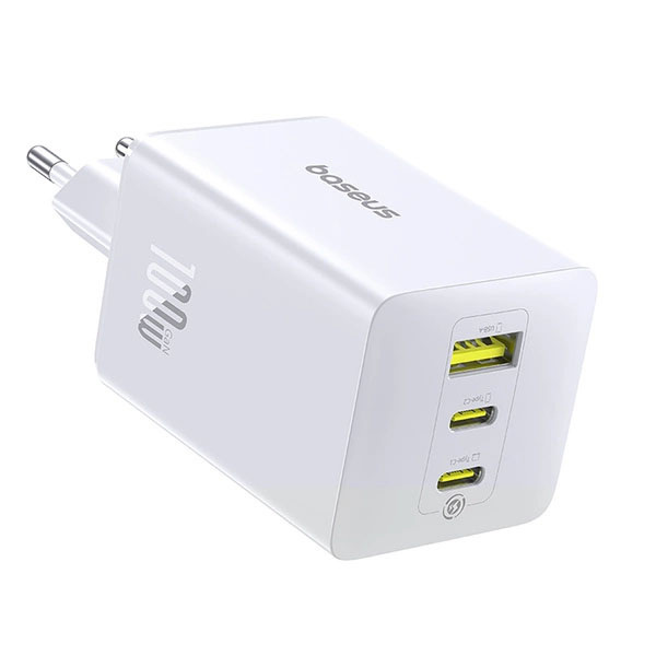 Ładowarka sieciowa Baseus EnerFill FE11 2 x USB-C / USB-A 100W - biała Ładowarka sieciowa Baseus EnerFill FE11 2 x USB-C / USB-A 100W - biała