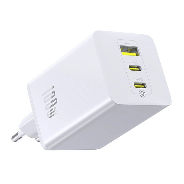Zdjęcie produktu: Ładowarka sieciowa Baseus EnerFill FE11 2 x USB-C / USB-A 100W - biała Zdjęcie produktu: Ładowarka sieciowa Baseus EnerFill FE11 2 x USB-C / USB-A 100W - biała
