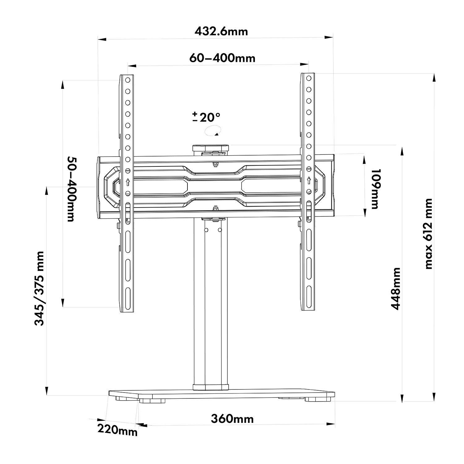 Uniwersalny stojak do TV Maclean 32